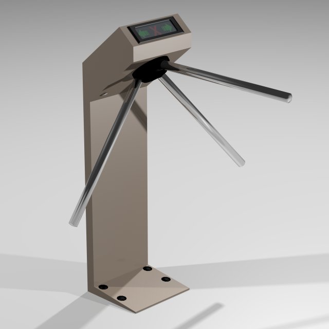 turnstile perco ttr-04-1 3D Model .c4d .max .obj .3ds .fbx .stl .blend 
