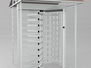 turnstile perco rtd-15 and roof 3D 모델