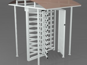turnstile perco rtd-15 and roof 3D 모델