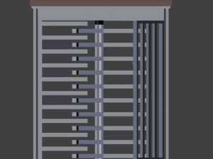 turnstile perco rtd-15 and roof 3D 모델