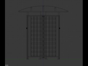 turnstile perco rtd-15 and roof 3D 모델
