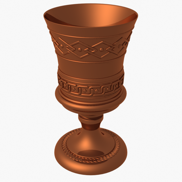 metal goblet 3D Модель .c4d .max .obj .3ds .fbx .stl .blend 