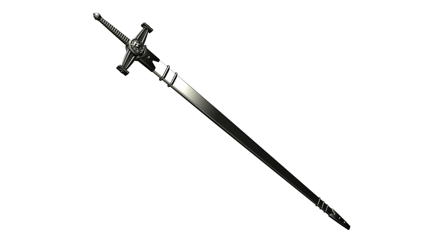 knight sword 3D Model .c4d .max .obj .3ds .fbx .stl .blend 