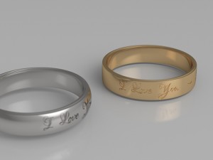 love you ring 3Dプリントモデル