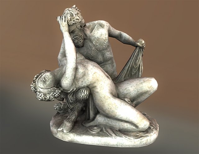 satyre and bacchante low poly Modelo 3D .c4d .max .obj .3ds .fbx .stl .blend 