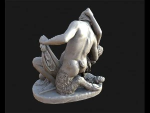 satyre and bacchante low poly 3D Model