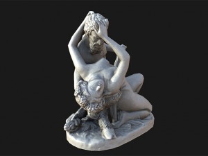 satyre and bacchante low poly Modelo 3D