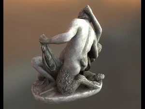 satyre and bacchante low poly 3D Model