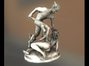 perseus and medusa lowpoly 3D Model