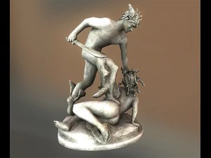 perseu e medusa lowpoly Modelo 3D