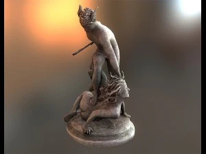 perseus and medusa lowpoly 3D Model