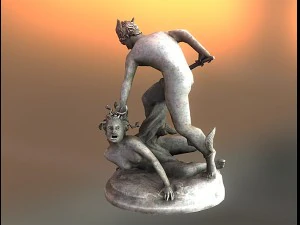 perseus and medusa lowpoly 3D Model
