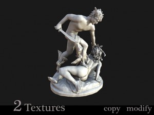 perseus and medusa lowpoly 3D 모델