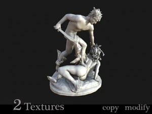 perseus and medusa lowpoly 3D Model