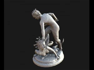 perseus and medusa lowpoly 3D Model