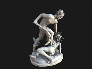 perseus and medusa lowpoly 3D Model