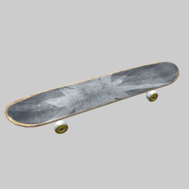 skateboard 3D 模型 .c4d .max .obj .3ds .fbx .stl .blend 