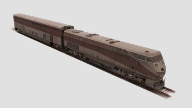 train 3D Model .c4d .max .obj .3ds .fbx .stl .blend 