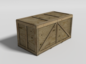 wooden crate 3D 模型