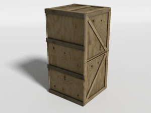 wooden crate Model 3D