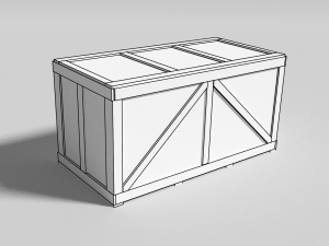 wooden crate Model 3D