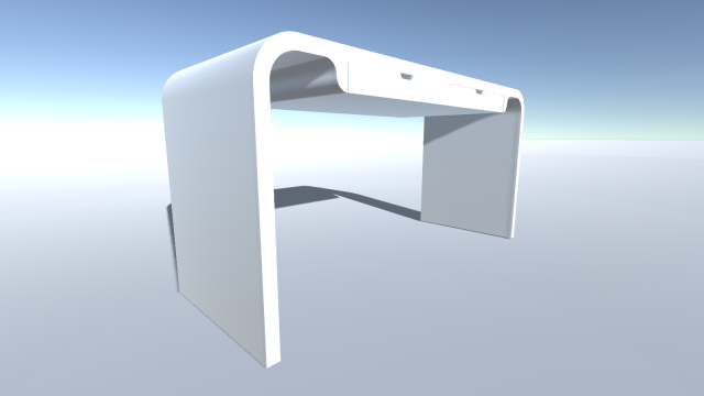 white modern desk with drawers 3Dモデル .c4d .max .obj .3ds .fbx .stl .blend 