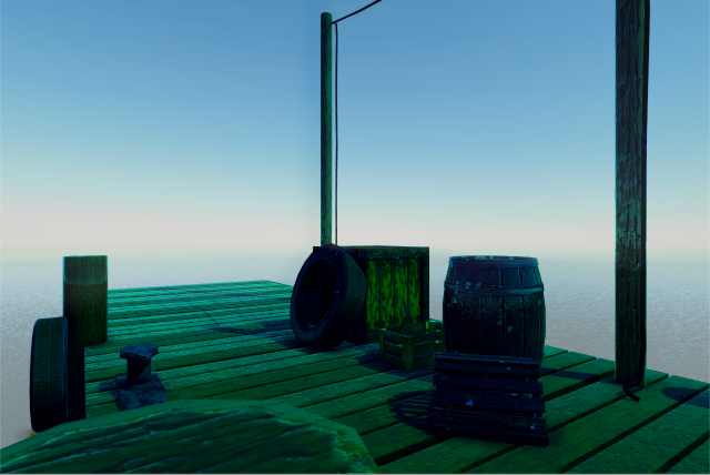 wooden pier set 3D Модель .c4d .max .obj .3ds .fbx .stl .blend 