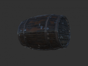 wooden pier set 3D Модель