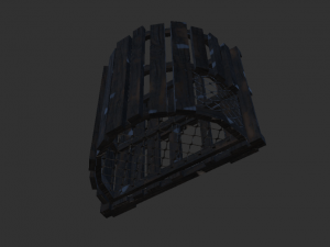 wooden pier set 3D Модель