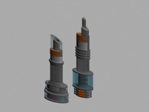 futuristic building 3D Model