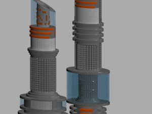 futuristic building 3D मॉडल