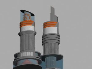 futuristic building 3D Model