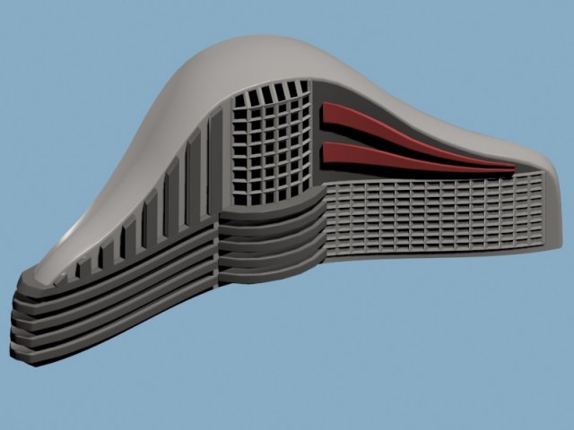 futuristic building Modelo 3D .c4d .max .obj .3ds .fbx .stl .blend 