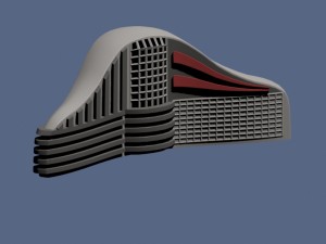 futuristic building Modelo 3D