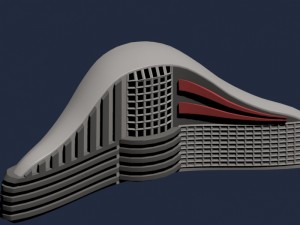 futuristic building Modelo 3D