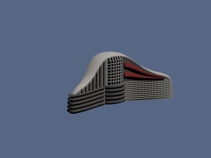 futuristic building Modelo 3D