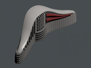 futuristic building Modelo 3D