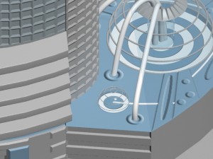 futuristic buildings s4 3D 모델
