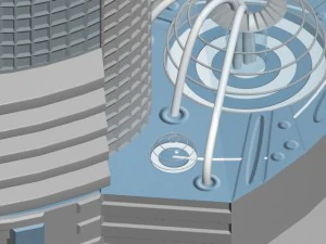 futuristic buildings s4 3D Model
