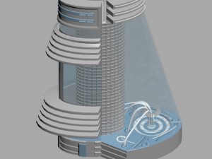 futuristic buildings s4 3D 모델
