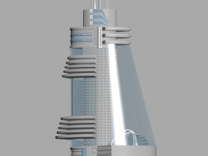 futuristic buildings s4 3D 모델