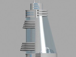 futuristic buildings s4 3D Model