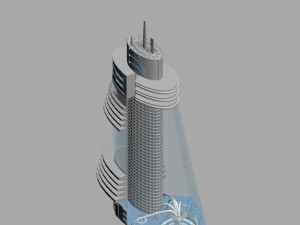 futuristic buildings s4 3D 모델