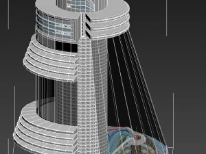 futuristic buildings s4 3D Model