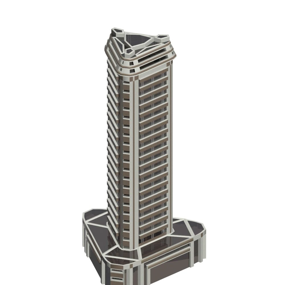 skyscraper 1 3D Model .c4d .max .obj .3ds .fbx .stl .blend