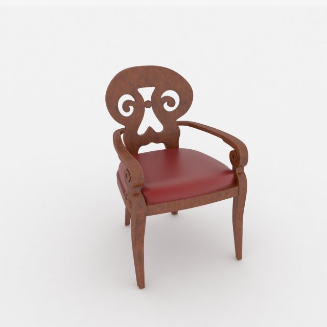 leather chair for the office 3D Model .c4d .max .obj .3ds .fbx .stl .blend 