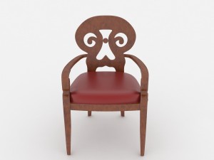 leather chair for the office 3D Model