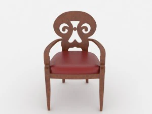 leather chair for the office 3D Model
