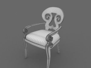 leather chair for the office 3D Model
