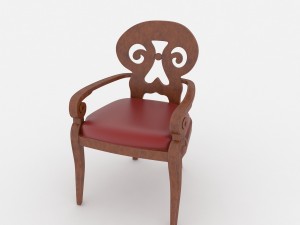 leather chair for the office 3D Model